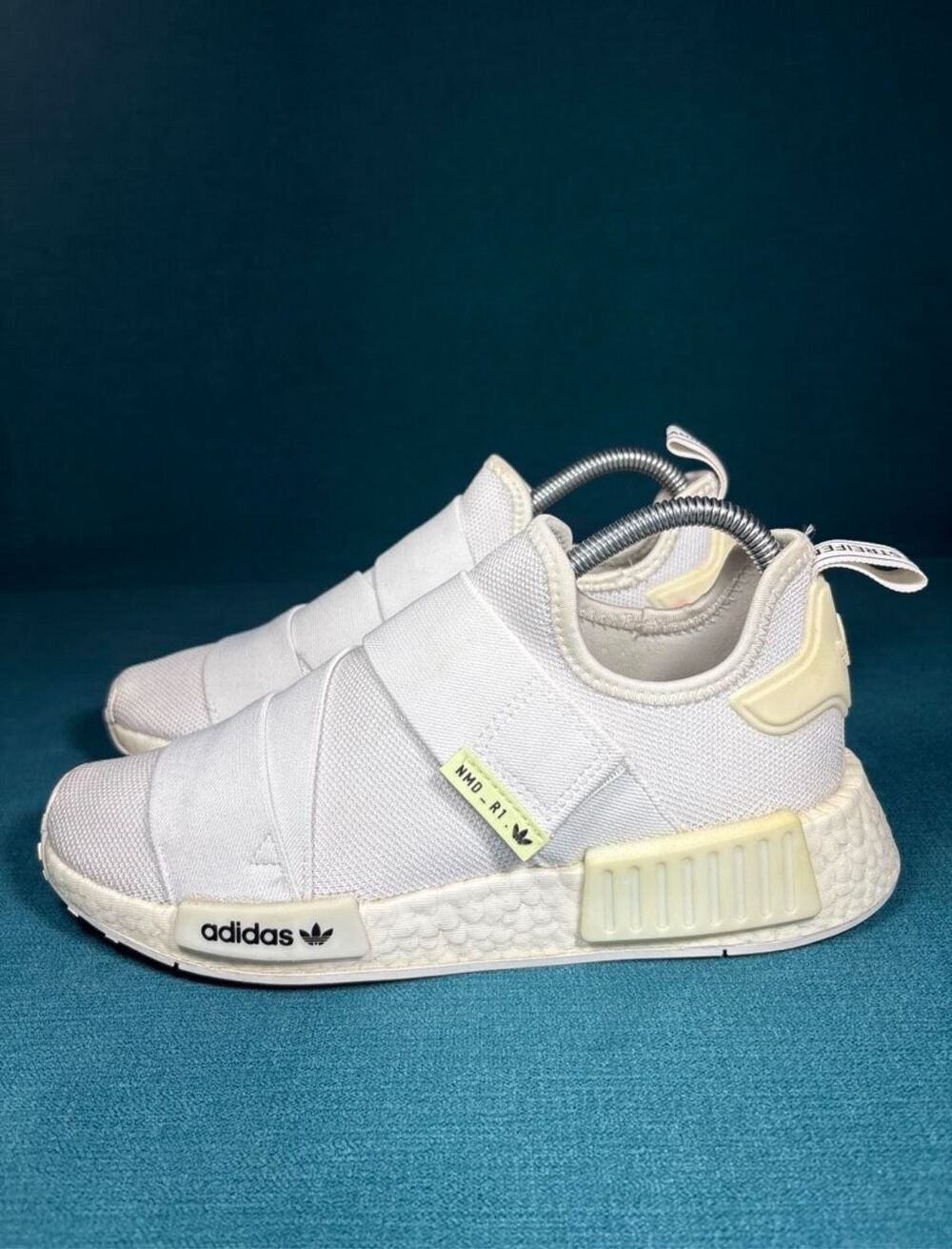 Adidas NMD R1 Strap Womens Size 7.5 White Slip On Sneakers Shoes GW5699
